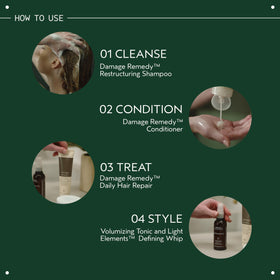 Aveda bottle held in hand illustrating 8.5 fl oz scale