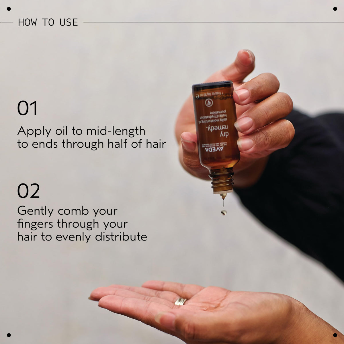 Aveda Dry Remedy beside everyday items for scale, ideal travel-sized nourishment