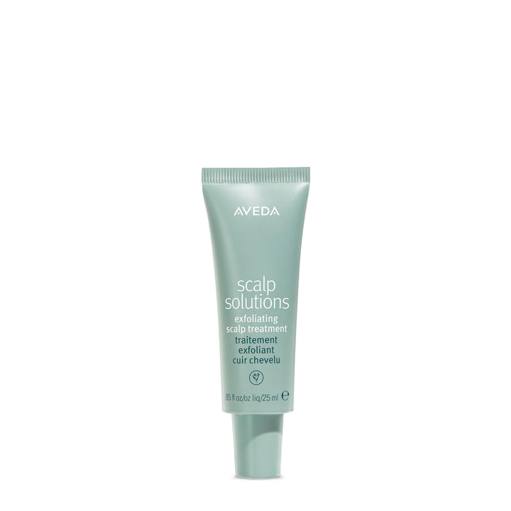 Aveda front packaging showing bottle and label, clear guidance benefit
