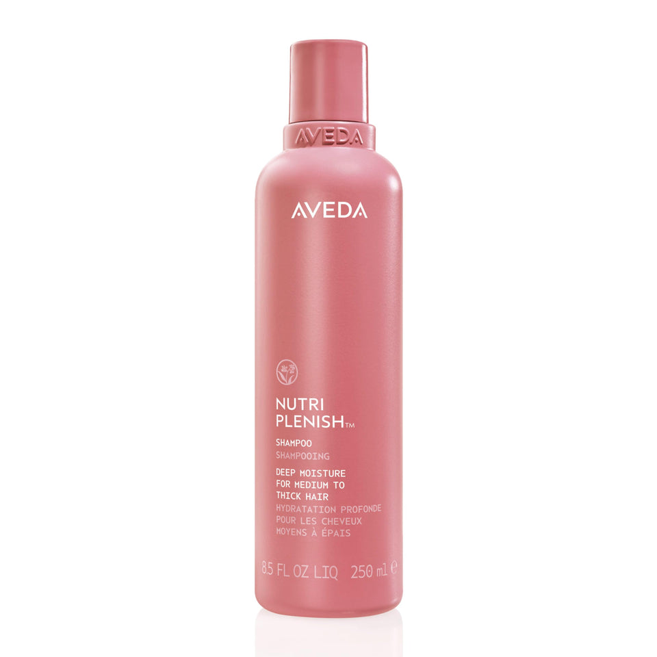 Aveda front packaging showing bottle and label for easy identification and trust