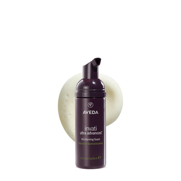Aveda Invati Ultra Advanced Thickening Foam front packaging shows product and brand benefits