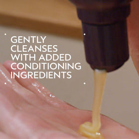 Aveda label close-up highlighting product name and natural ingredients