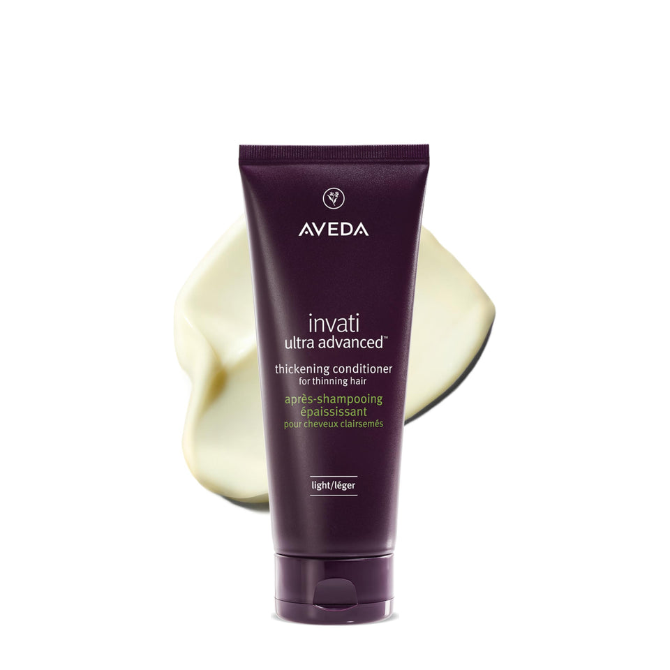 Aveda Invati Ultra conditioner light front packaging shows brand and bottle benefits