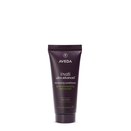 Aveda Invati Ultra Rich front packaging showing product and benefit of thicker hair