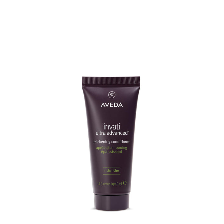 Aveda Invati Ultra Rich front packaging showing product and benefit of thicker hair