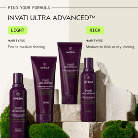 Aveda Invati Ultra Rich on bathroom shelf in lifestyle setting promoting daily use