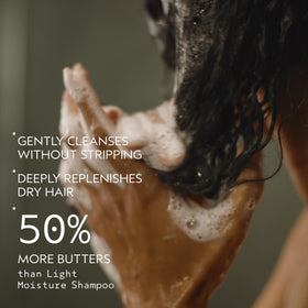 Aveda creamy lather closeup demonstrating rich foam and gentle cleansing benefit