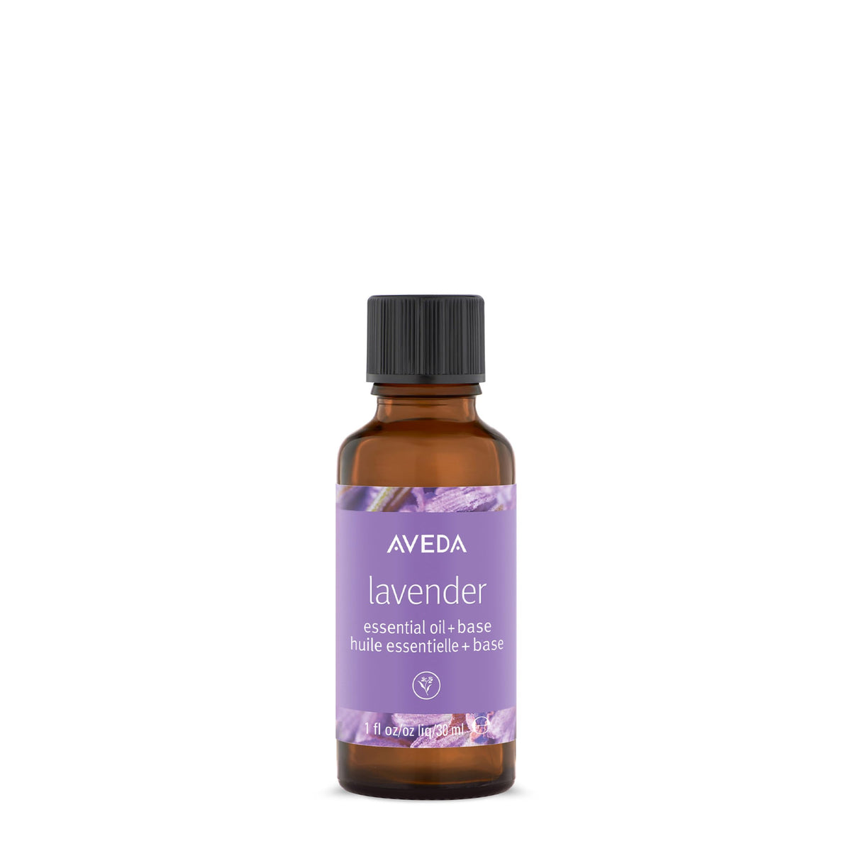 Aveda lavender essential oil front packaging showing bottle and label for calm rituals