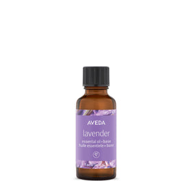 Aveda lavender essential oil front packaging showing bottle and label for calm rituals