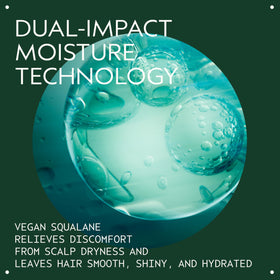 Aveda masque applied to scalp demonstrating soothing action
