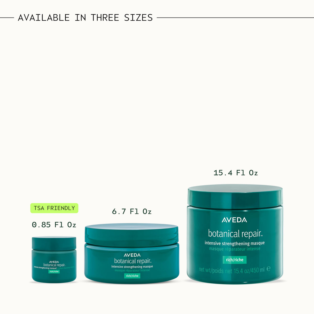 Aveda Botanical Repair masque rich held in hand for size and scale reference