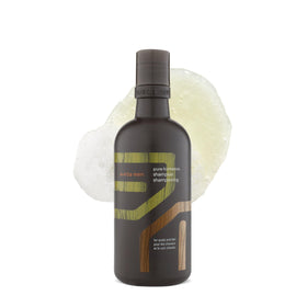 Aveda Men shampoo front packaging showing clean design and size benefit