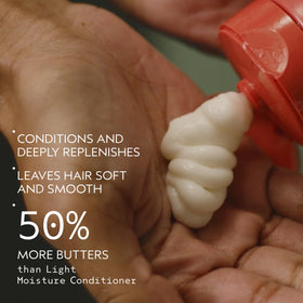 Aveda Nutriplenish conditioner texture pouring to show creamy hydration