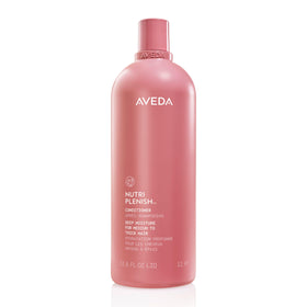 Aveda Nutriplenish front bottle showing full-size label and benefits