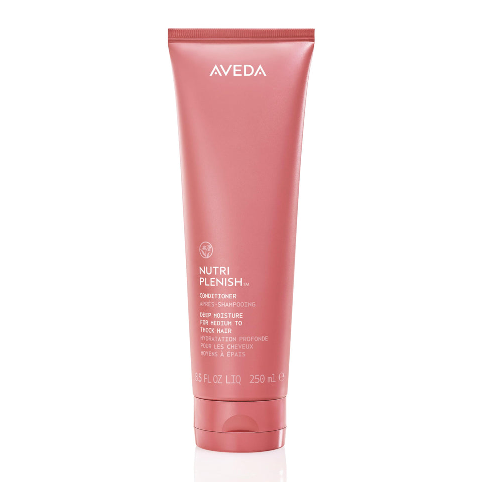 Aveda Nutriplenish front packaging showing bottle and logo for easy identification