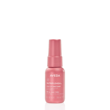 Aveda Nutriplenish front packaging showing clean bottle and label benefits