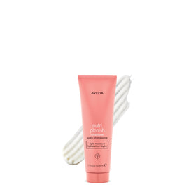 Aveda Nutriplenish front packaging showing travel-size bottle and label benefit