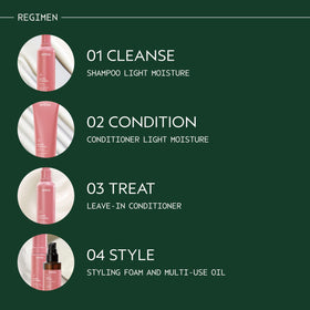 Side-by-side lengths and ends after Aveda Nutriplenish showing improved smoothness