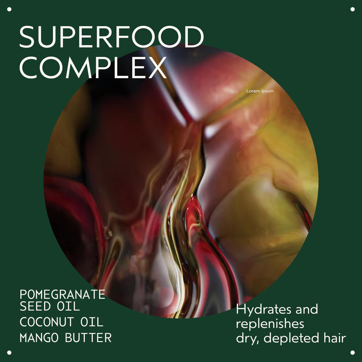 Aveda Nutriplenish oil pouring to show silky texture and shine