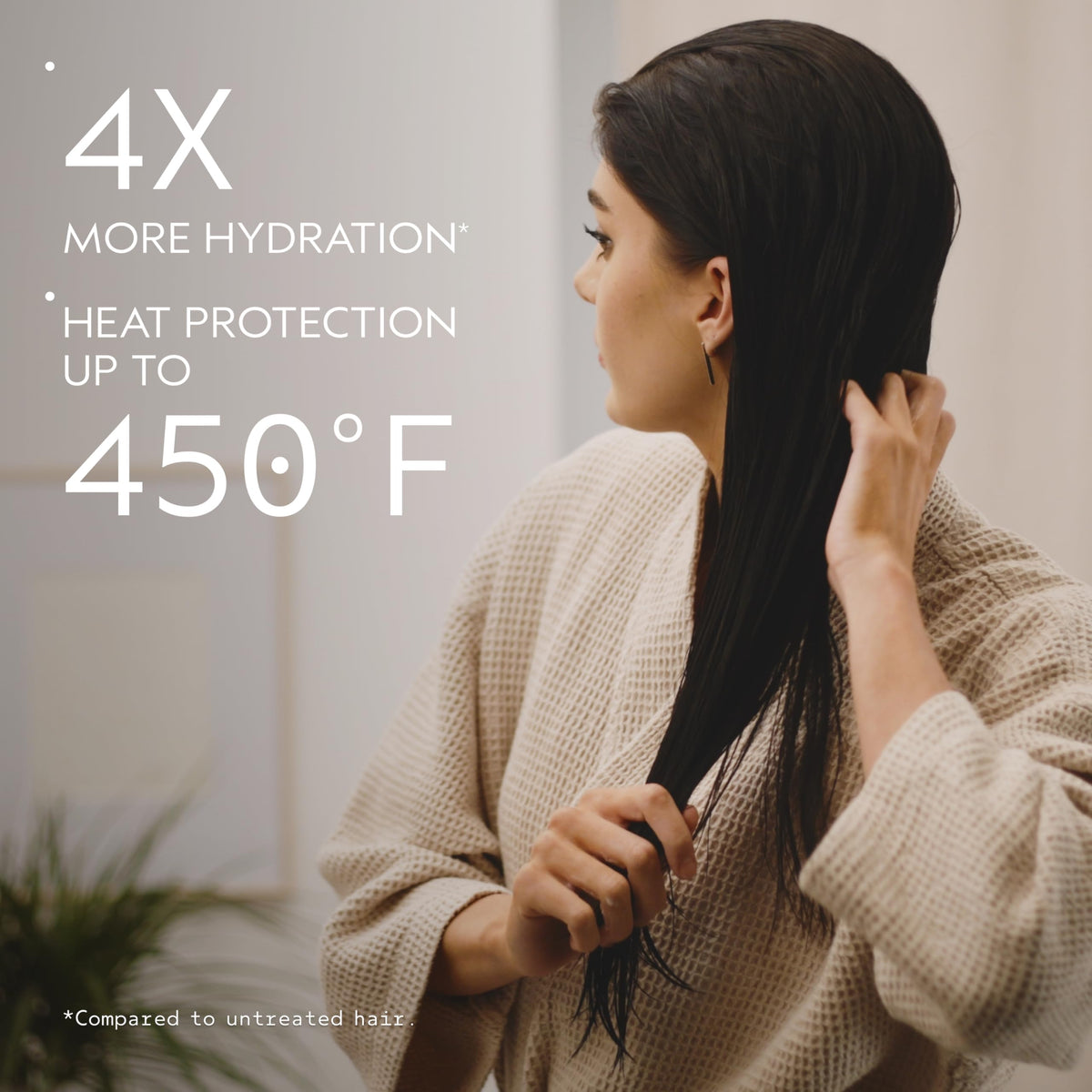 Aveda Nutriplenish pump and label detail highlighting clean formulation benefits