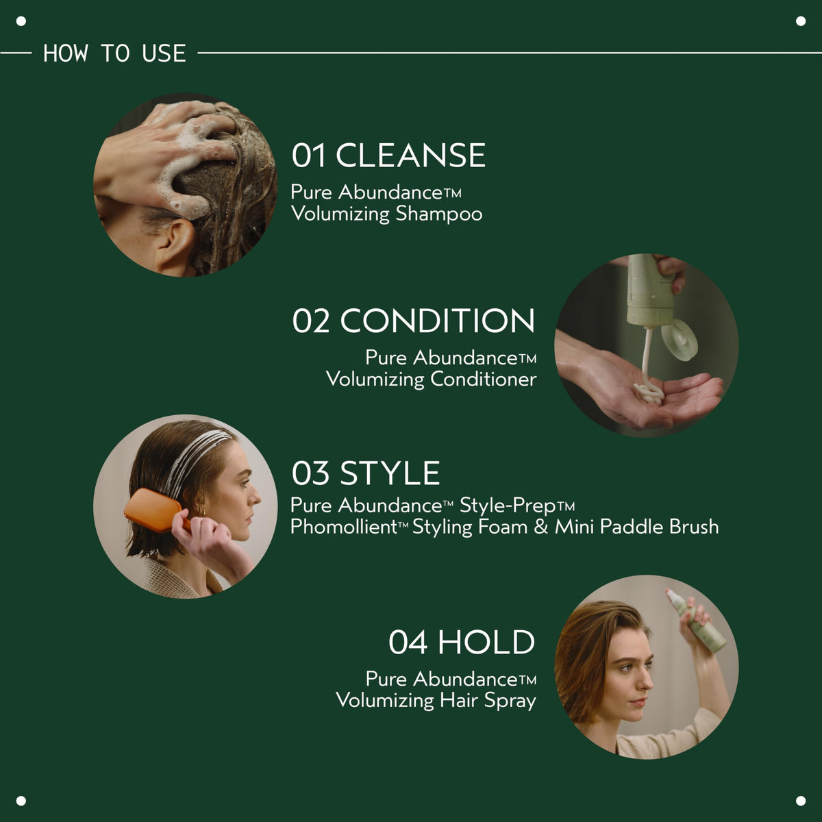 Aveda Phomollient being emulsified in hands, ensures even distribution and root lift