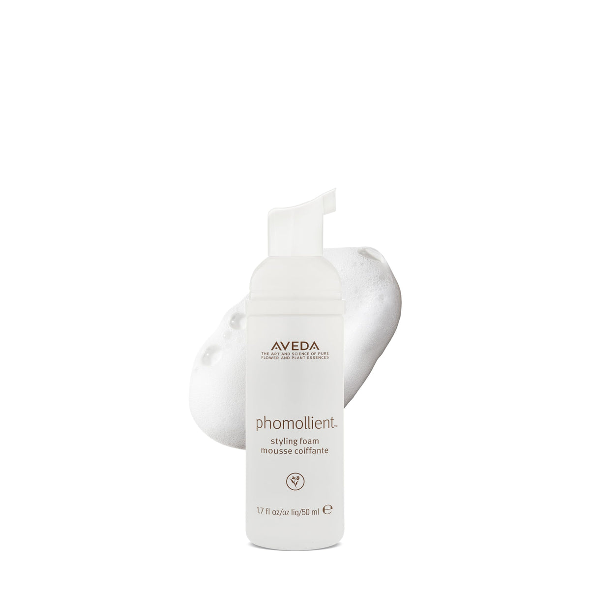 Aveda Phomollient front bottle showing compact travel size and clear label benefits