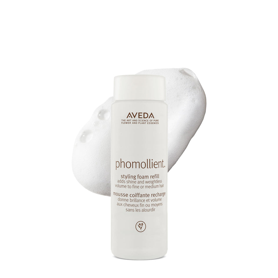 Aveda Phomollient front packaging showing product and size, provides lightweight volume