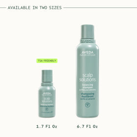Aveda shampoo paired with conditioner illustrating a complete Scalp Solutions regimen