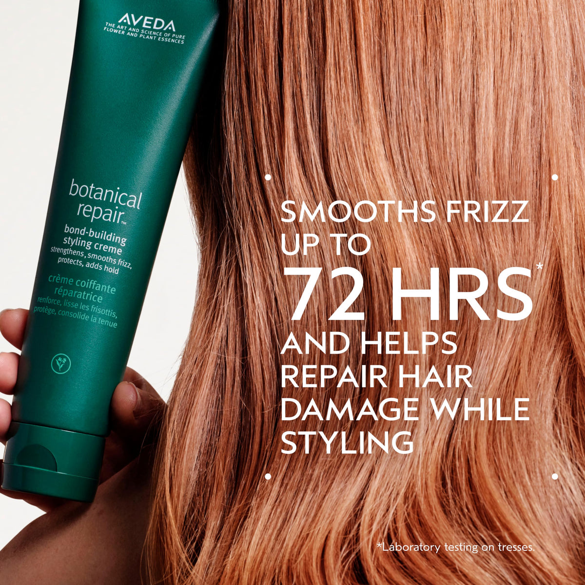 Aveda close-up of creme texture demonstrating smooth, non-greasy finish
