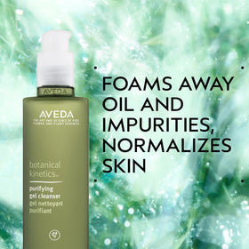 Aveda cleanser pump and cap close detail highlighting easy dispensing and control