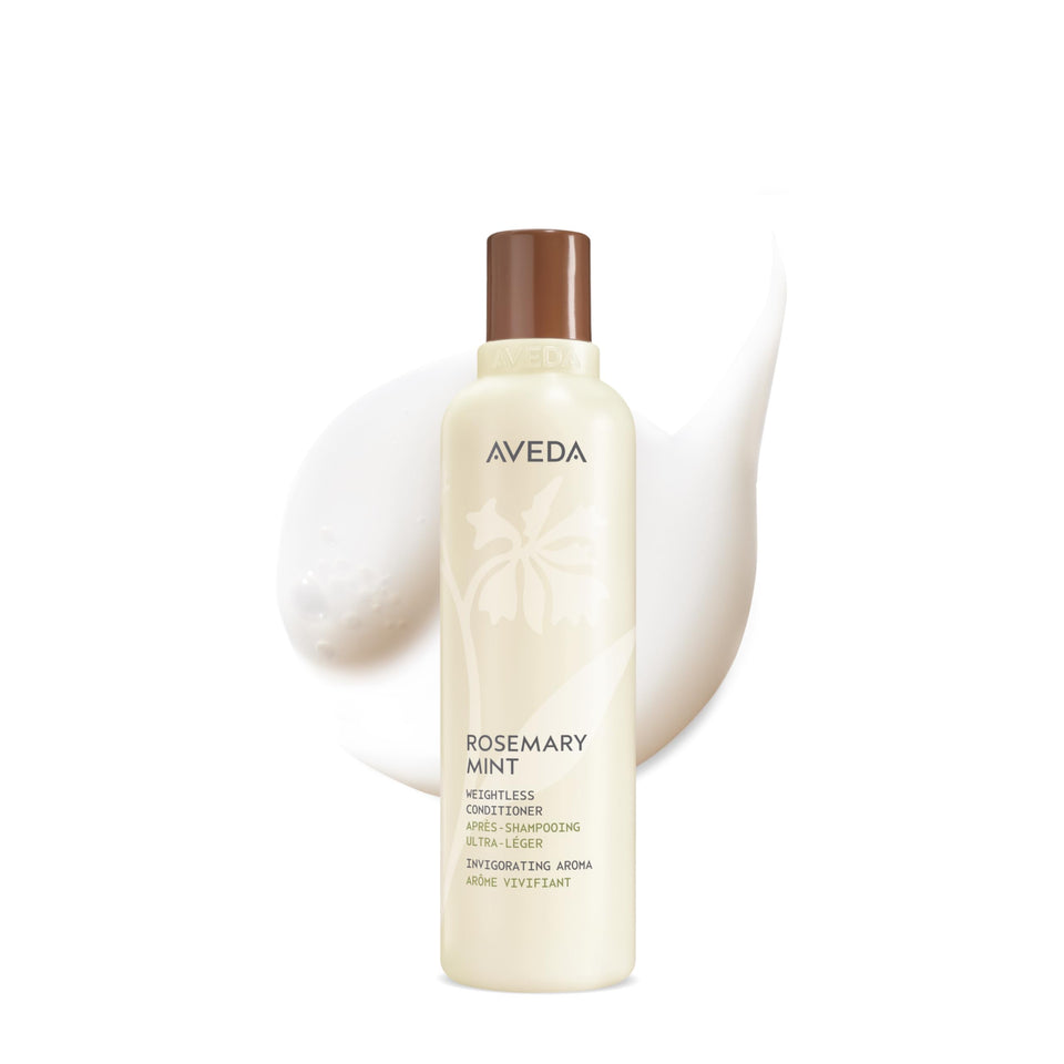 Aveda front packaging showing bottle and label for lightweight conditioning benefit