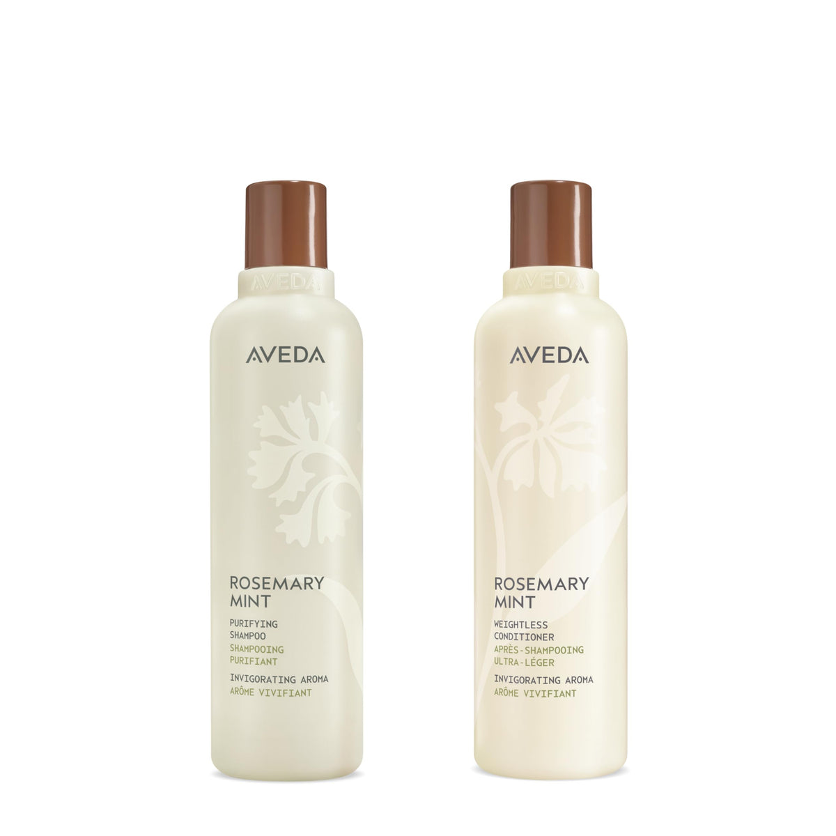 Aveda front packaging showing duo and clarifying benefit