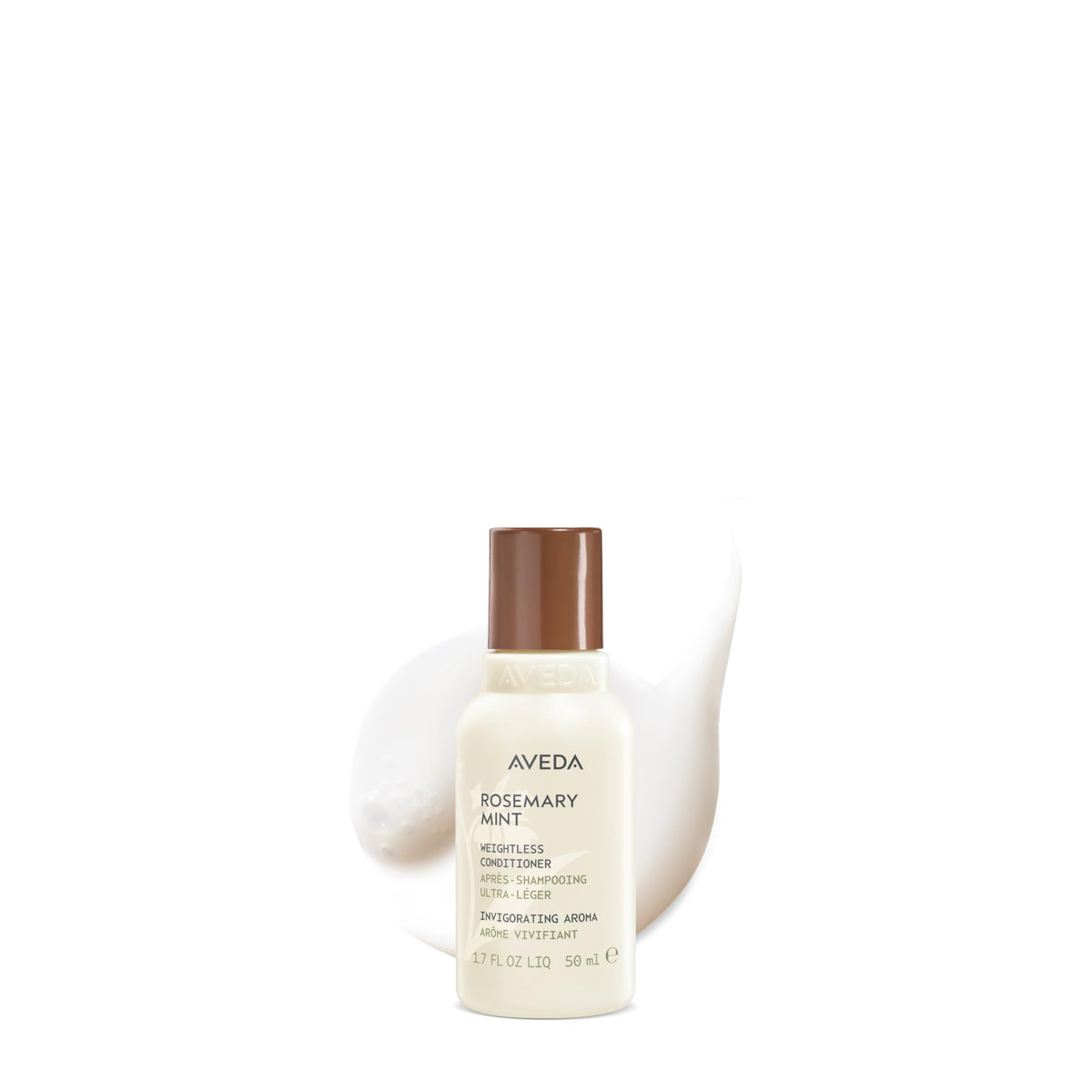 Aveda rosemary mint front packaging shows product and branding for lightweight conditioning