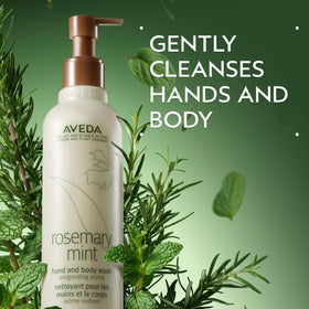 Aveda pump and label detail highlighting easy dispensing and clear information