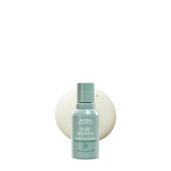 Aveda bottle front packaging showing product name and size benefit