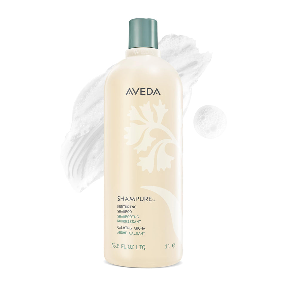 Aveda Shampure front bottle showing product and calm aesthetic benefit