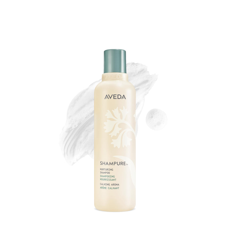 Aveda Shampure front bottle view highlighting minimalist packaging and soothing aroma