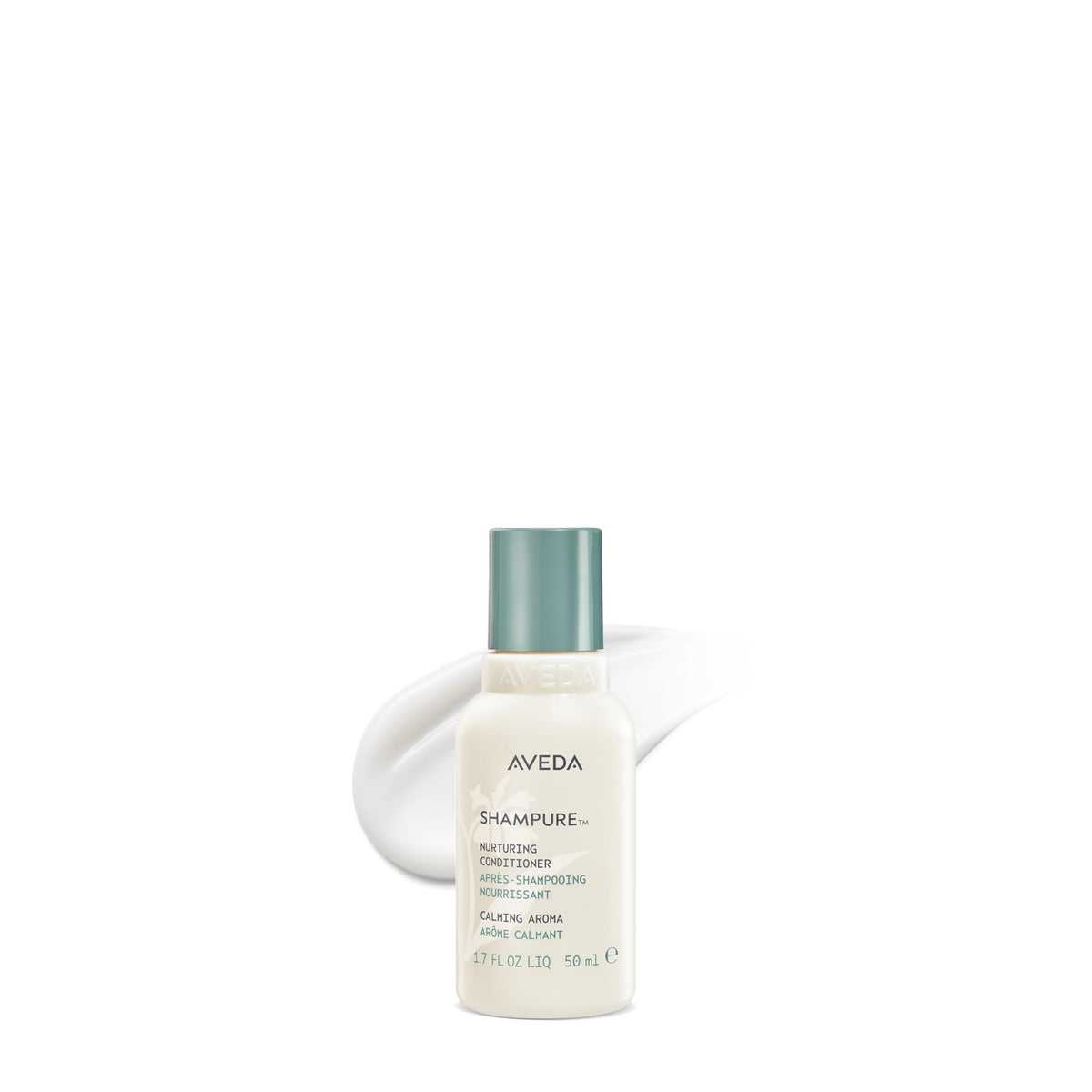 Aveda Shampure front packaging showing bottle and calming benefits