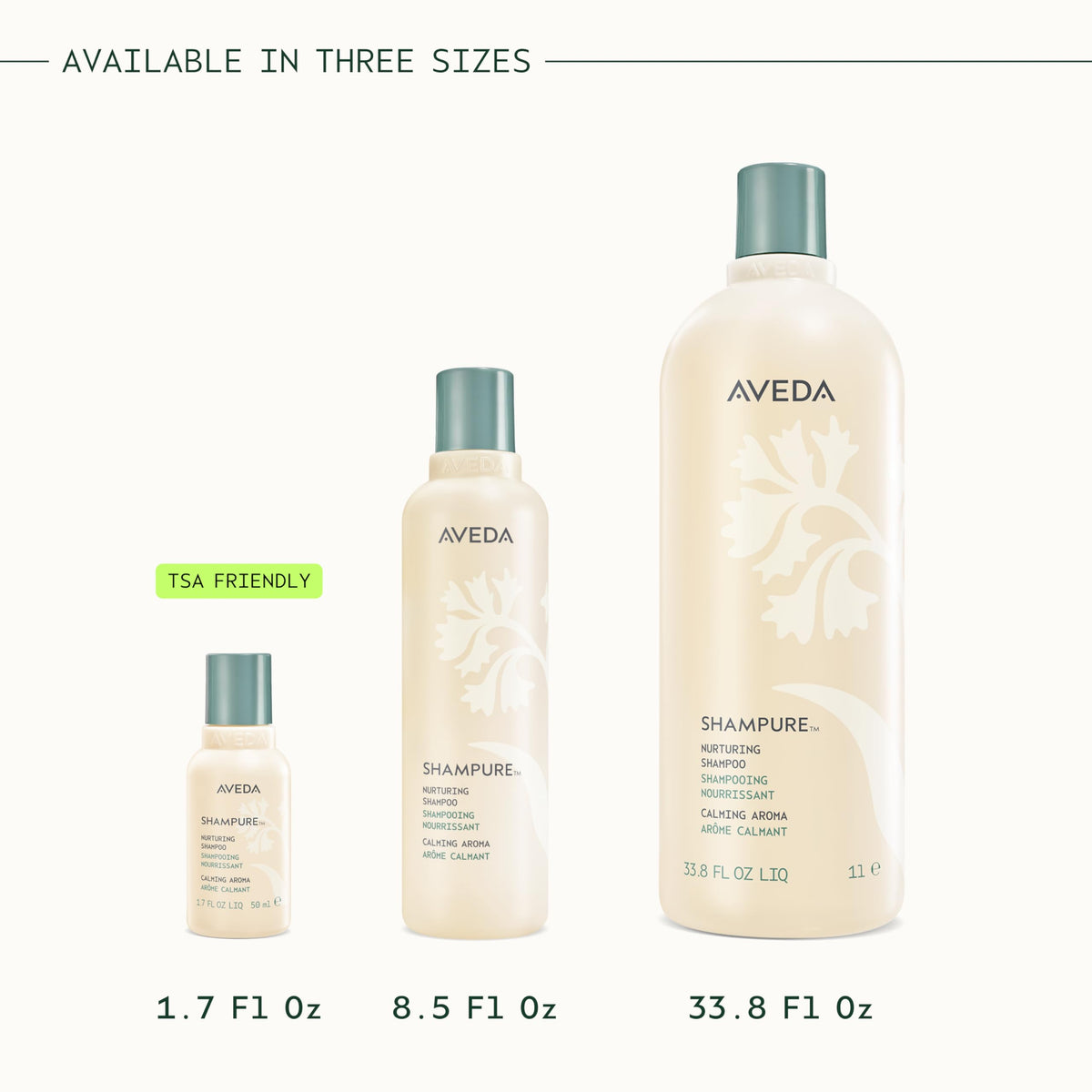Aveda Shampure label details showing ingredient claims and vegan benefit
