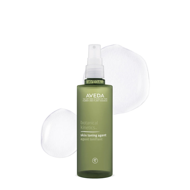 Aveda front packaging showing bottle and branding, communicates quality and reliability