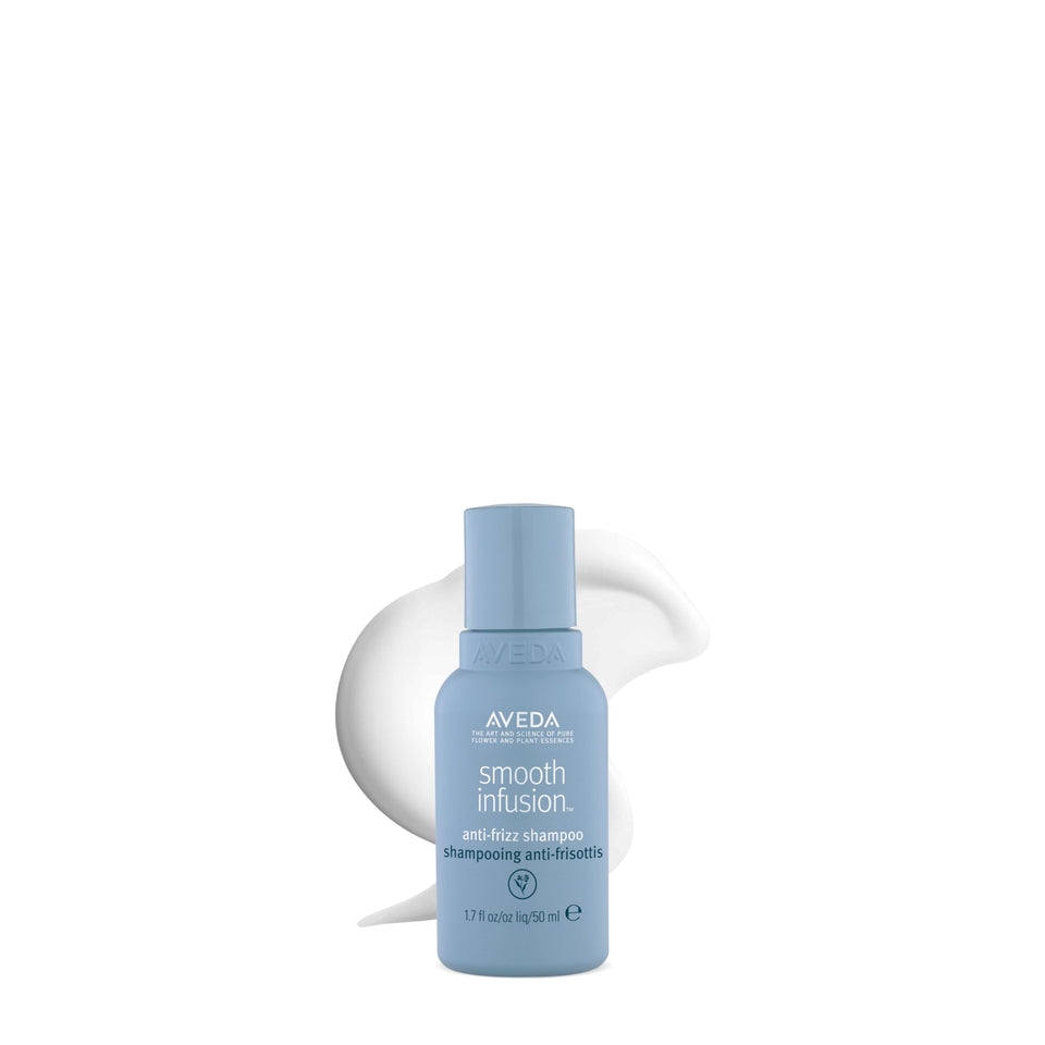 Aveda Smooth Infusion front packaging showing tube and branding for travel convenience