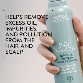 Aveda shampoo foam texture close-up demonstrating gentle lather and effective cleansing