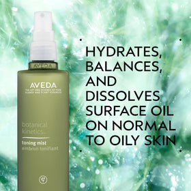 Aveda mist nozzle closeup spraying fine mist to show even application and refreshment