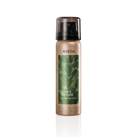 Aveda Tousle Texture front packaging showing travel-size can and label benefit