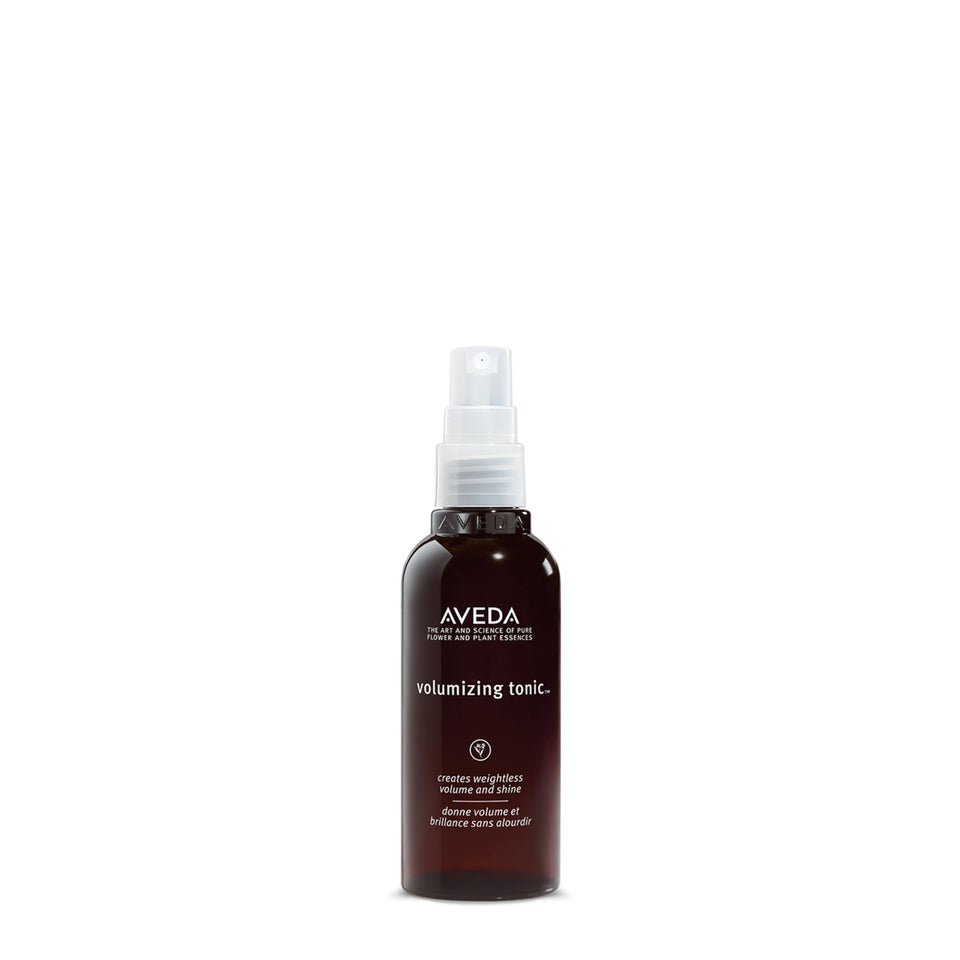 Aveda volumizing hair tonic front packaging showing label and bottle benefit