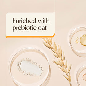 Aveeno application on arm demonstrating clear, non-greasy finish and quick absorption
