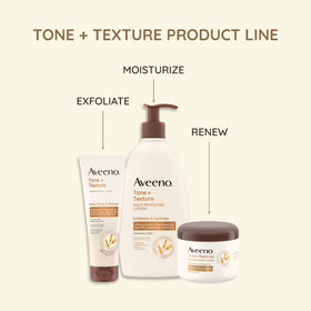 Aveeno applied on arm showcasing visible smoothing and hydration