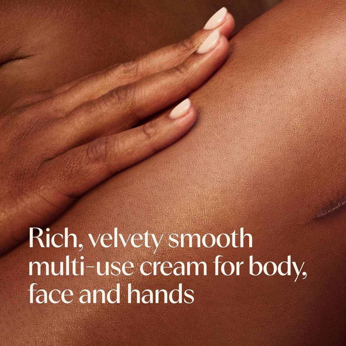 Aveeno application on forearm demonstrating nourishment and visible moisture