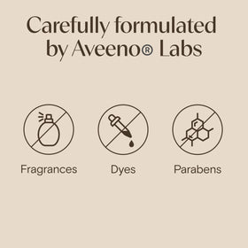 Aveeno applied on hand demonstrating gentle hydration and smooth finish