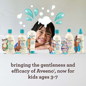 Aveeno Baby in a child bath scene showing calm bath time and tear-free comfort